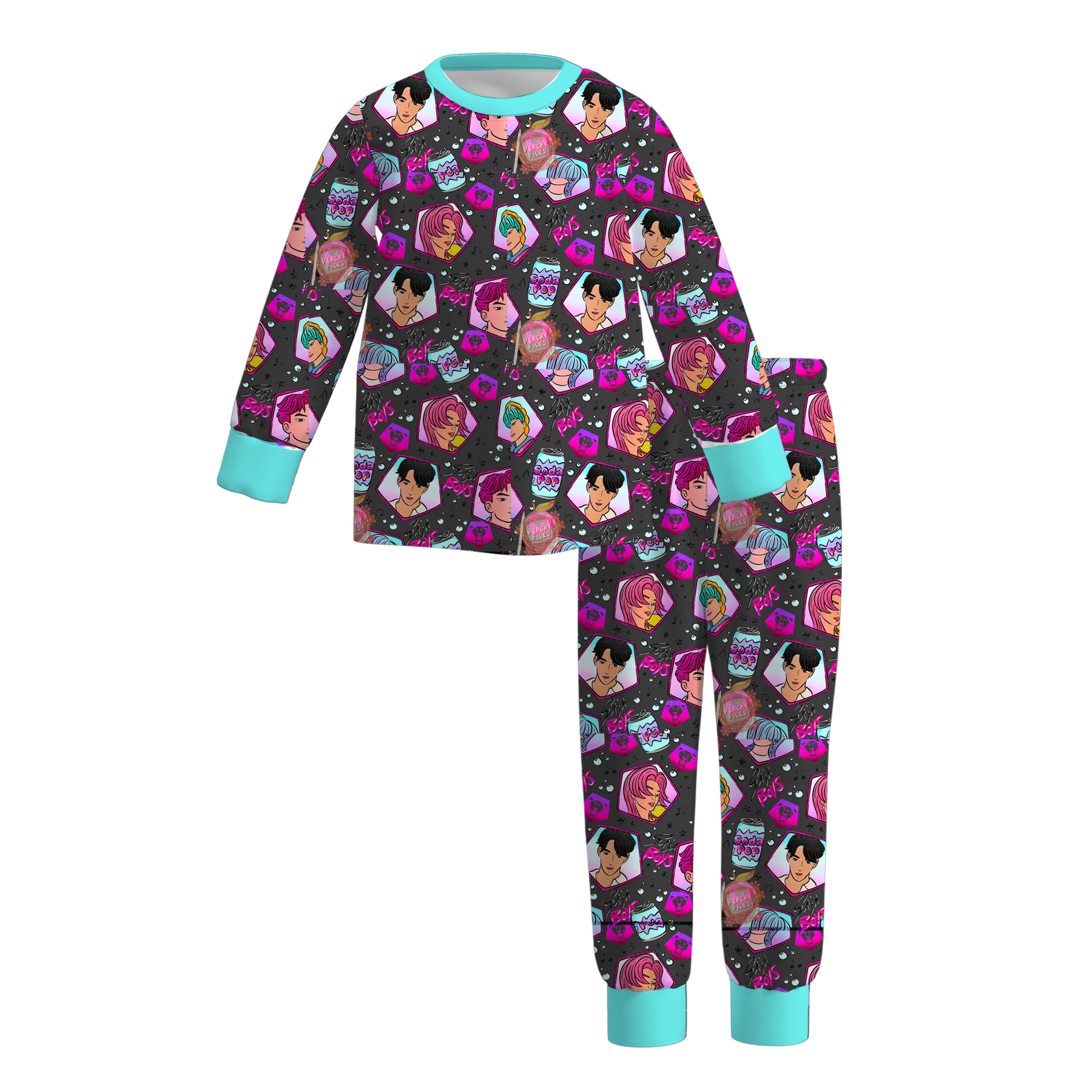 (Pre Order)Girls Movie Character Print Pajamas