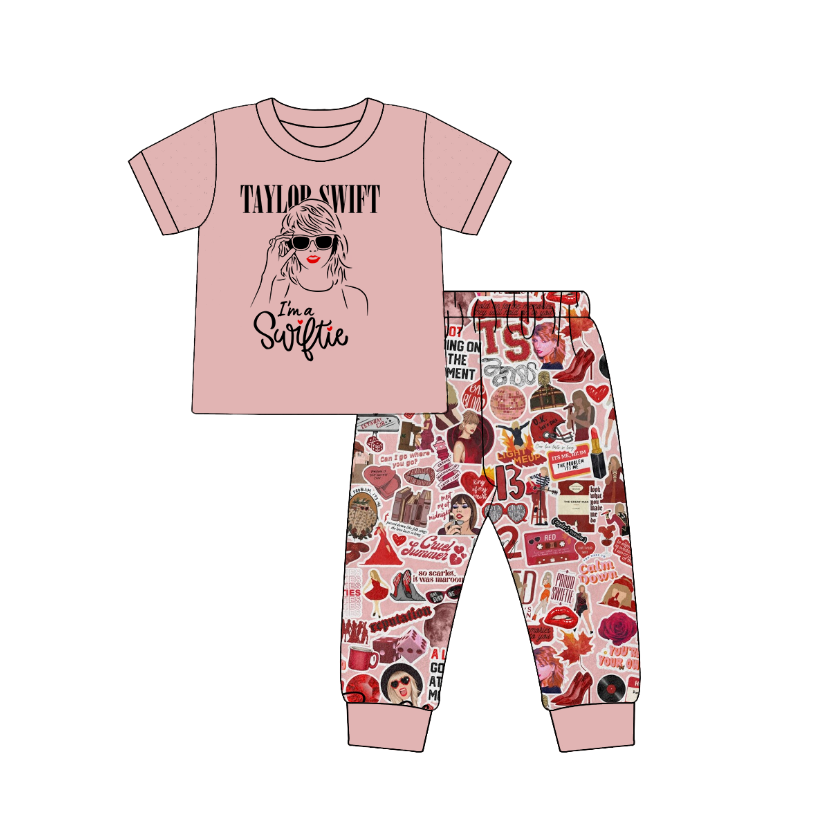 (Pre Order)Girls Summer TS Print Pajamas