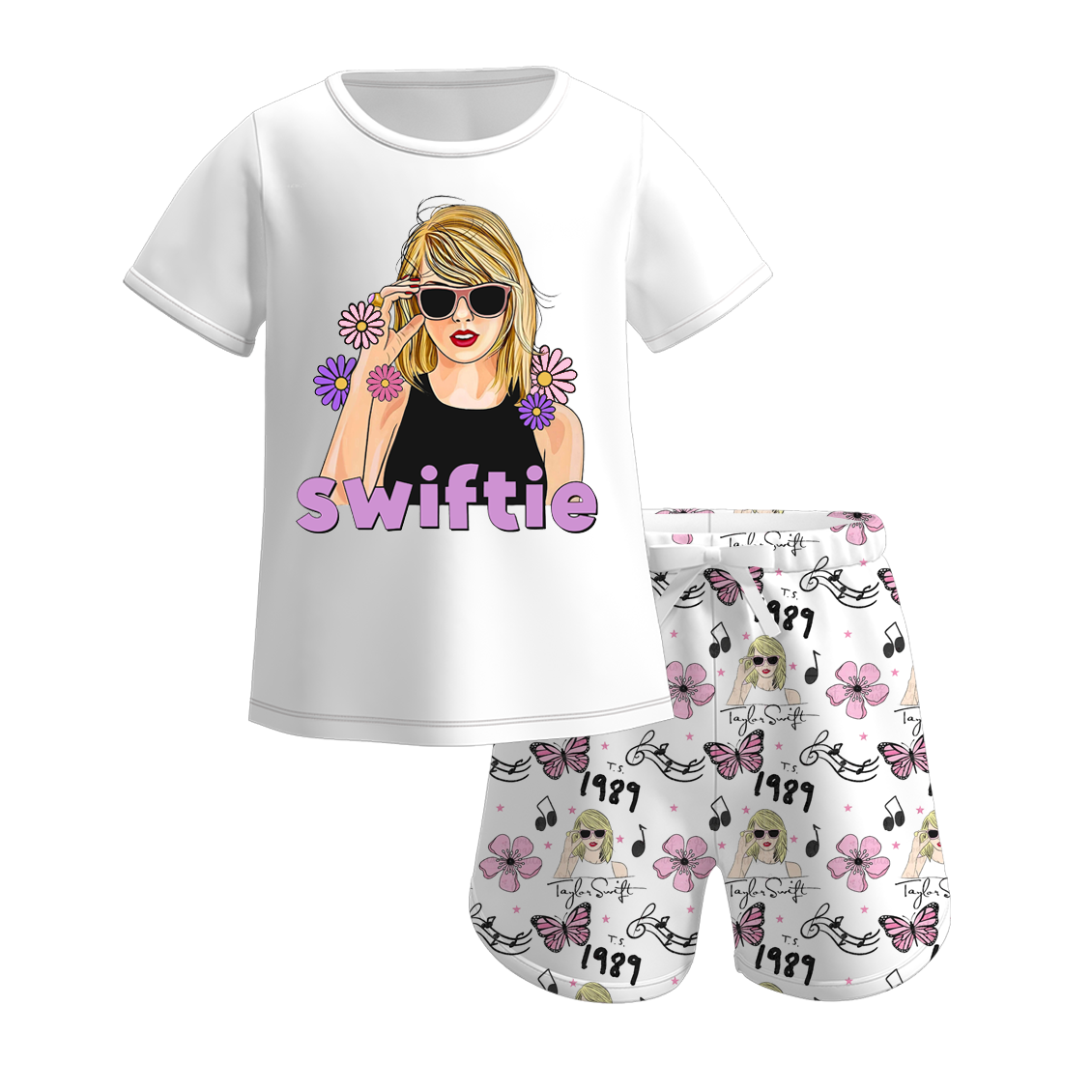 (Pre Order)TS Print Mommy and Me Short Set Pajamas