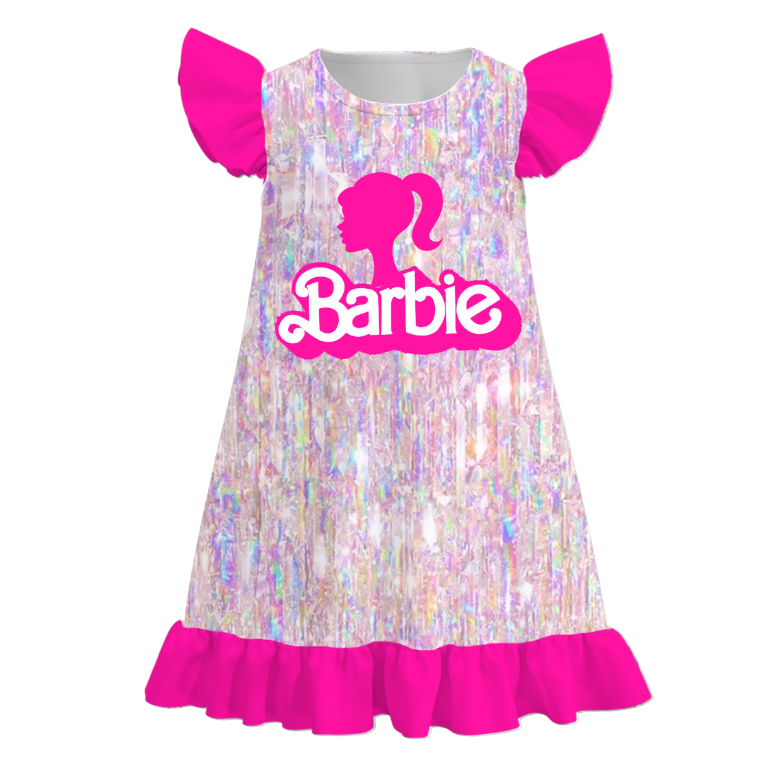 (Pre Order)Girls Summer Cartoon Print Pajamas Dress