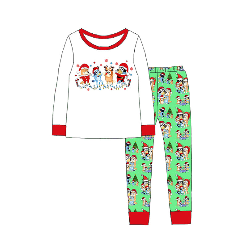 (Pre Order)Girls Christmas Cartoon Print Pajama