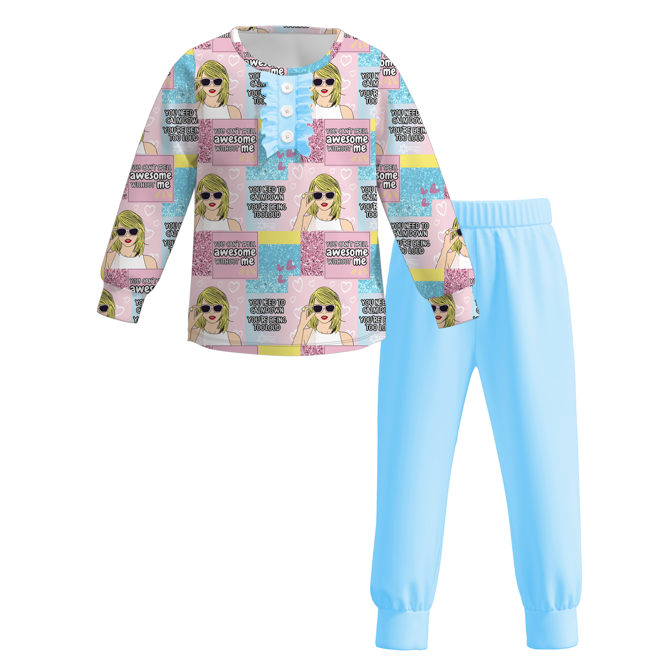 (Pre Order)Girls TS Print Pajama