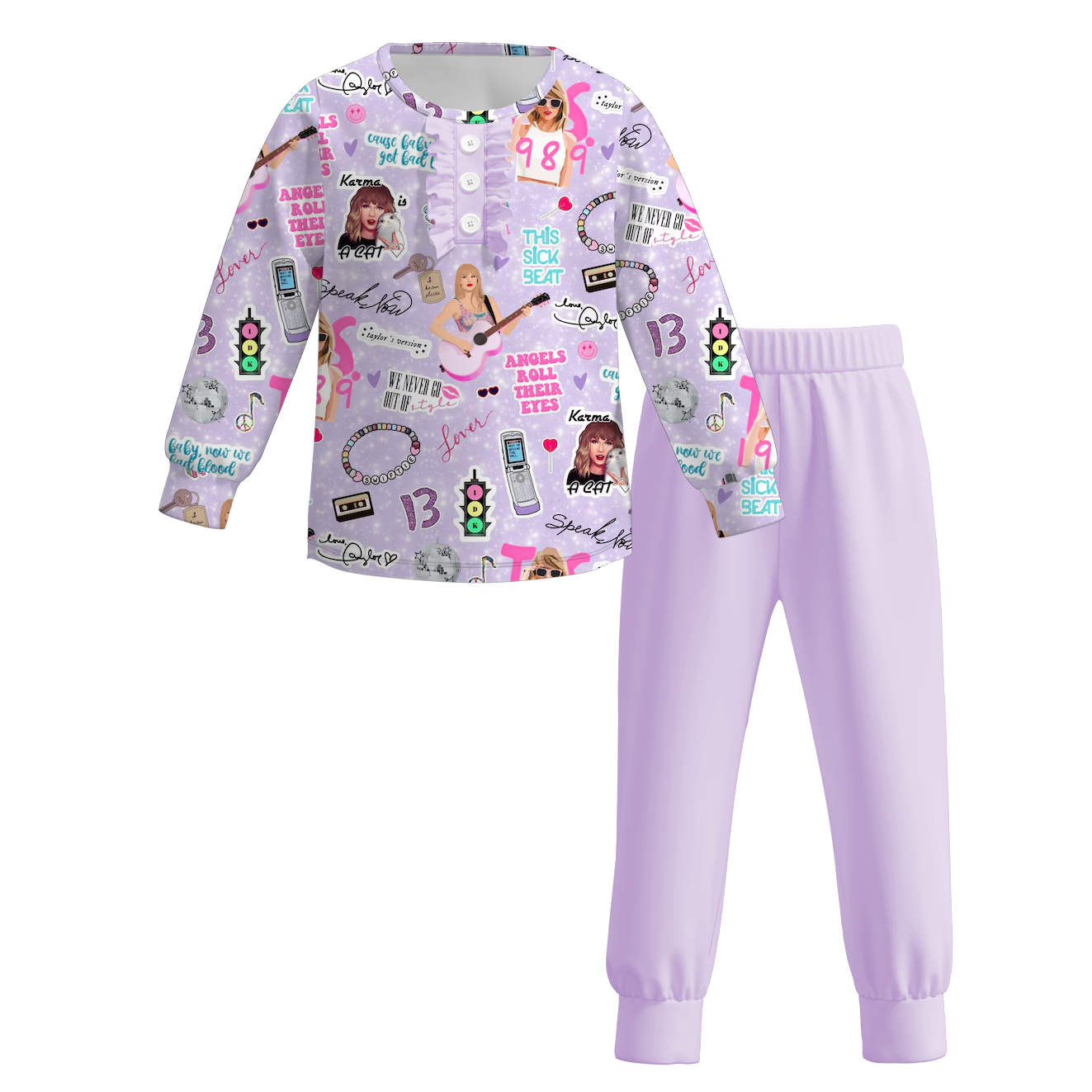 (Pre Order)Girls TS Print Pajama