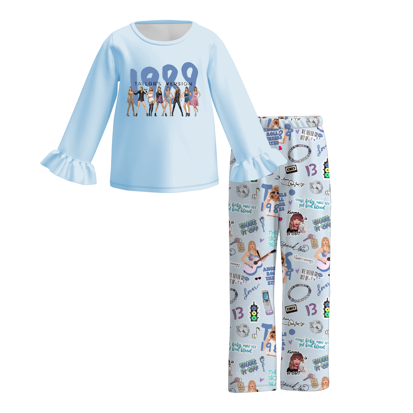 (Pre Order)Girls TS Print Pajama