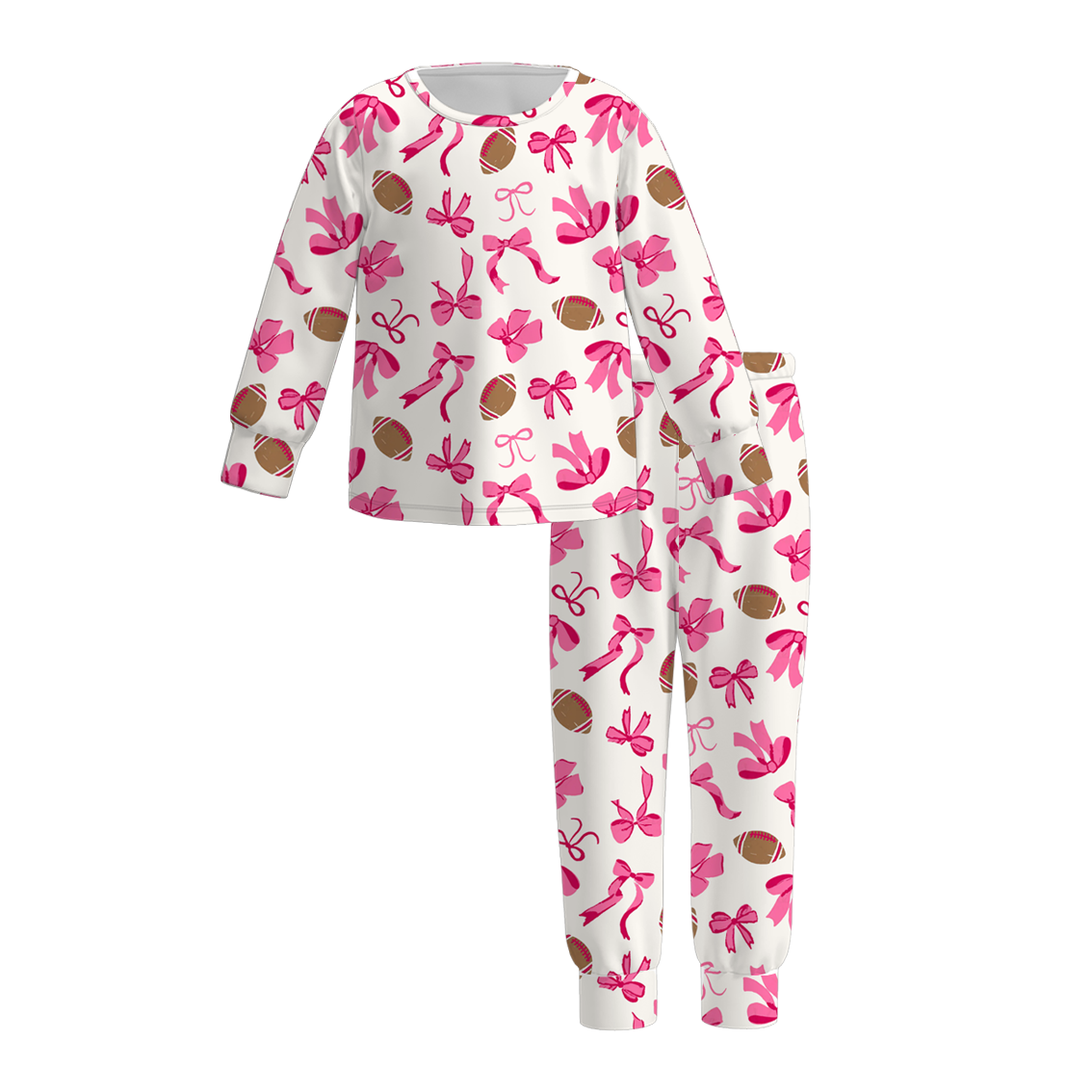 (Pre Order)Girls Super Bowl Print Pajamas