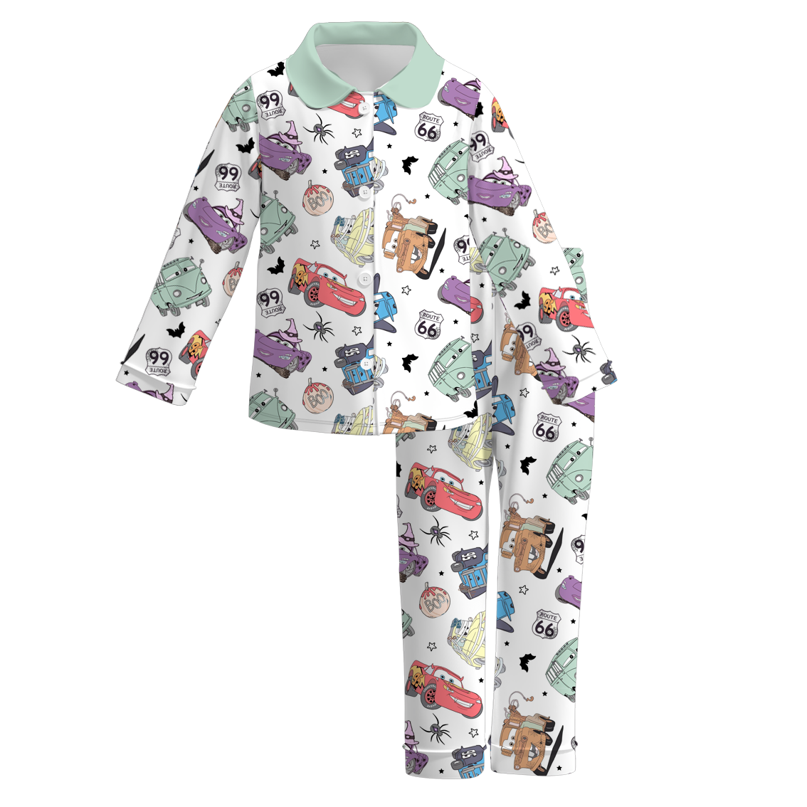 (Pre Order)Girls Christmas Cartoon Print Pajamas