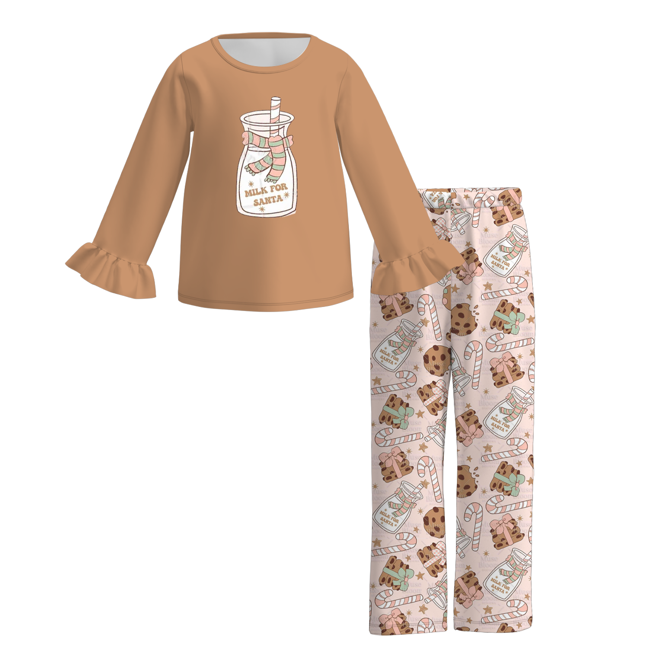 (Pre Order)Girls Christmas Print Pajama