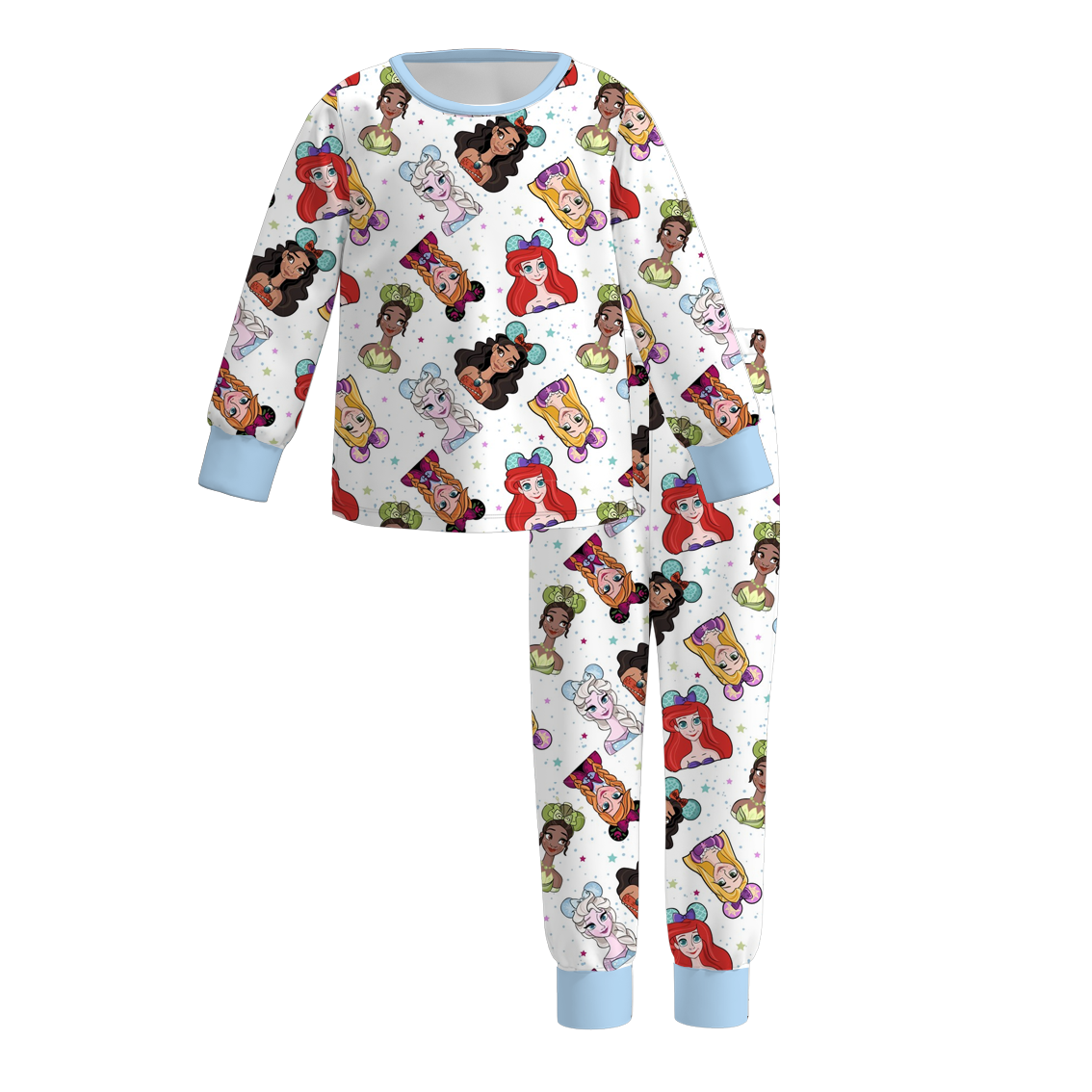 (Pre Order)Girls Halloween Cartoon Print Pajamas