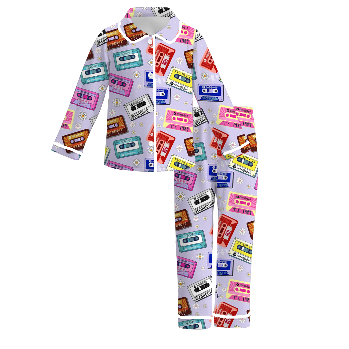(Pre Order)Girls TS Print Pajamas