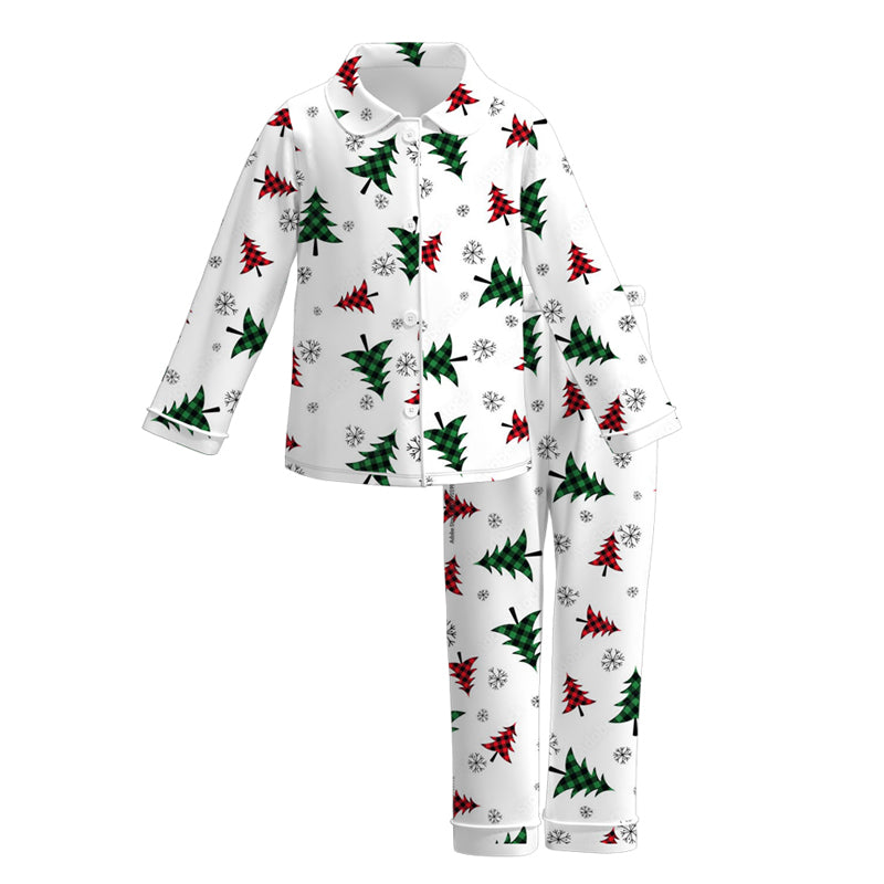 (Pre Order)Girls Fall Cartoon Print Pajamas
