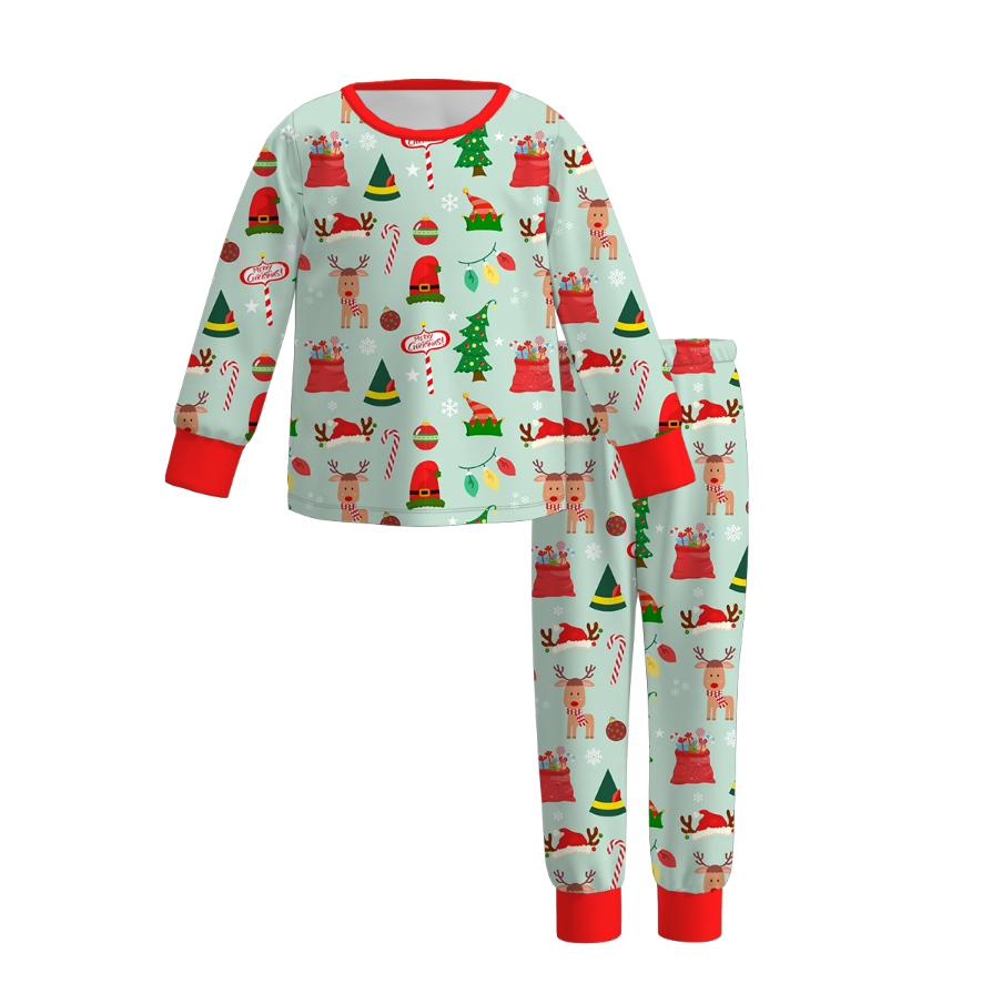 (Pre Order)Girls Christmas Nutcracker Print Pajamas