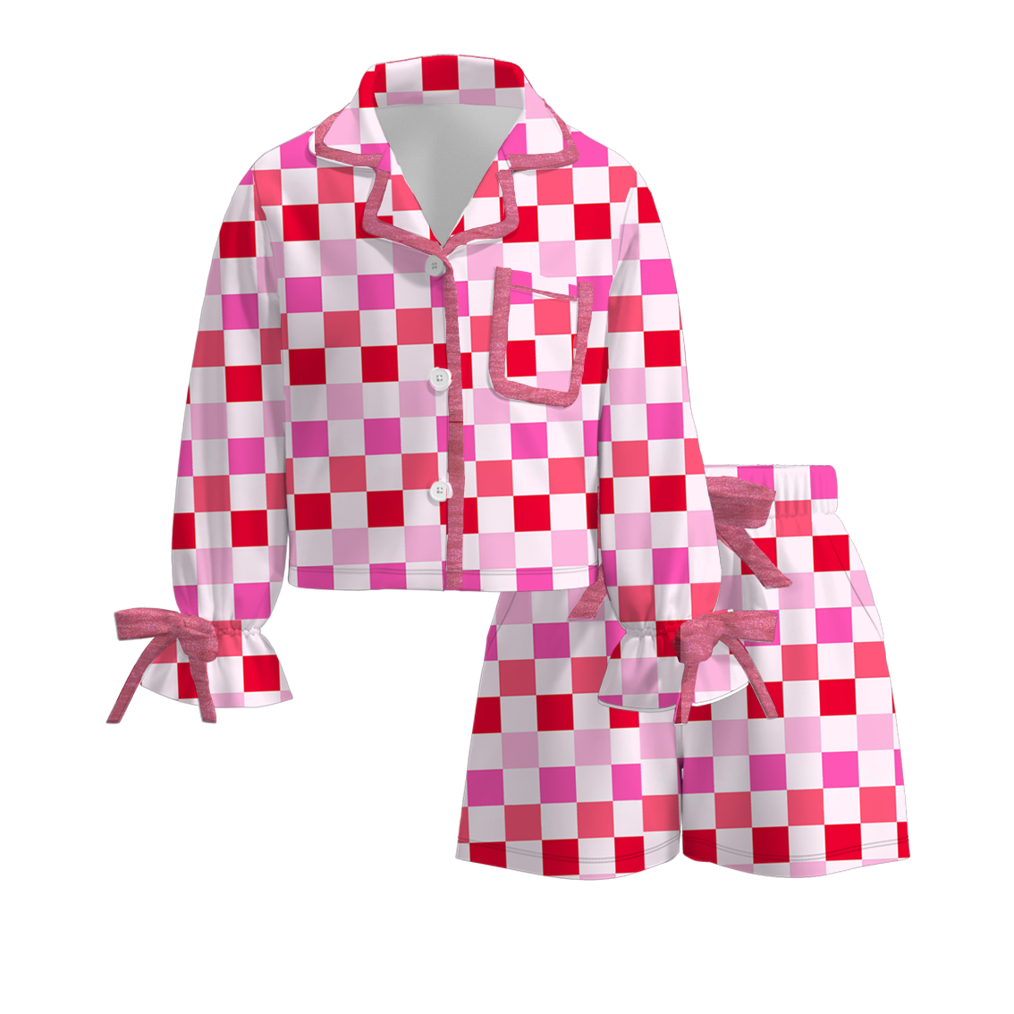 (Pre Order)Girls Valentine's Day Print Pajamas