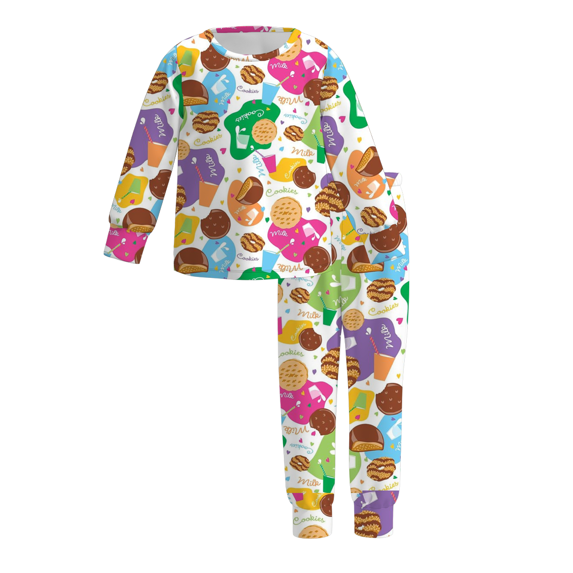 (Pre Order)Girls Fall Dessert Print Pajamas