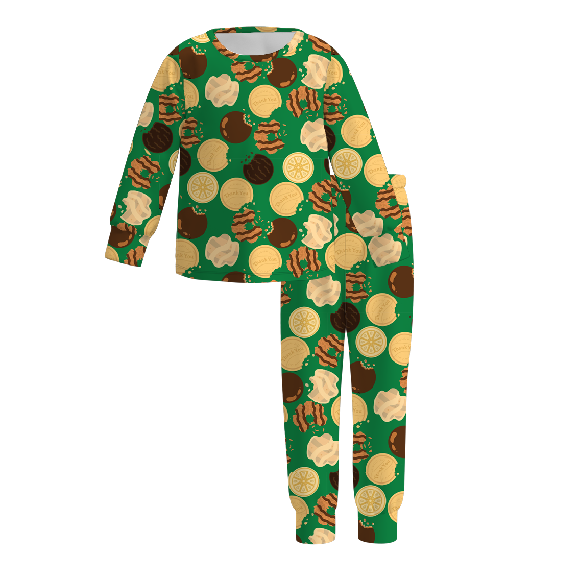 (Pre Order)Girls Fall Dessert Print Pajamas