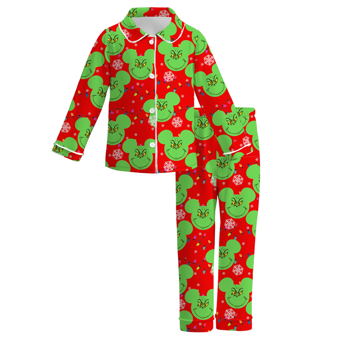 (Pre Order)Girls Christmas Print Pajamas