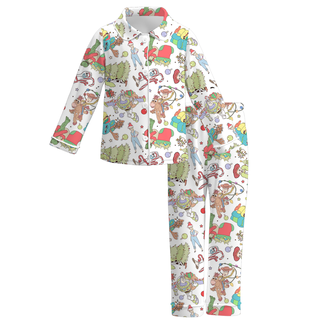 (Pre Order)Girls Christmas Print Pajamas