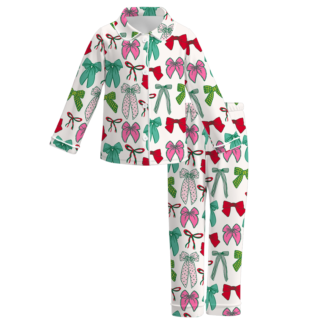 (Pre Order)Girls Christmas Print Pajamas