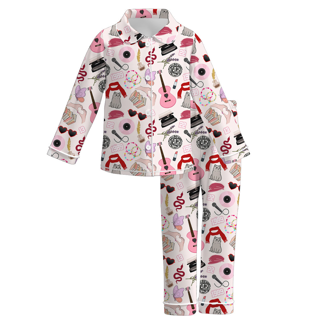 (Pre Order)Girls Valentine's Day Print Pajamas