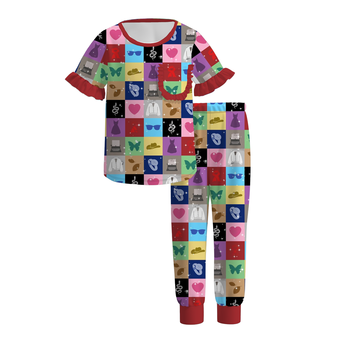 (Pre Order)Girls TS Print Pajamas