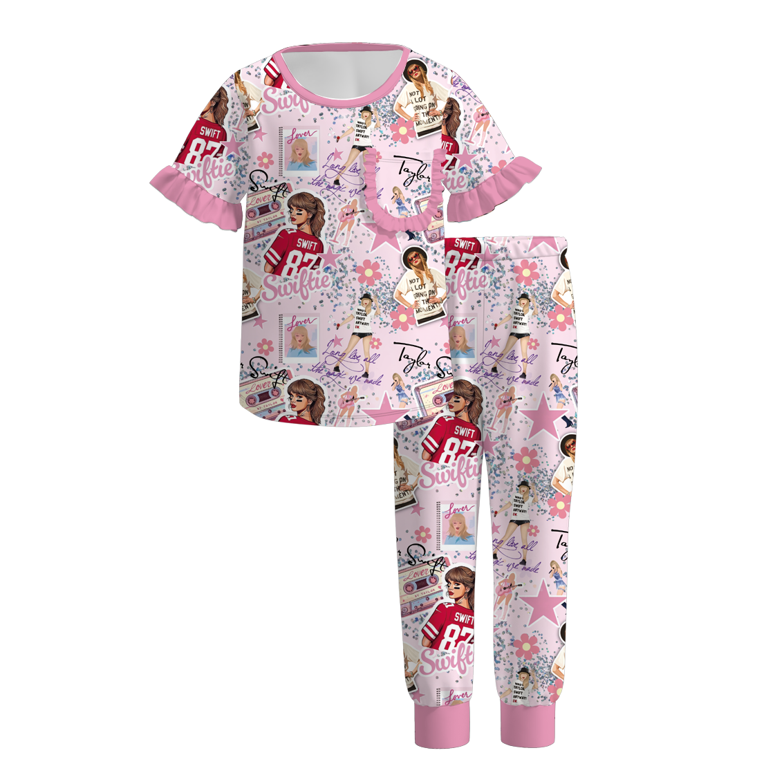 (Pre Order)Girls TS Print Pajamas
