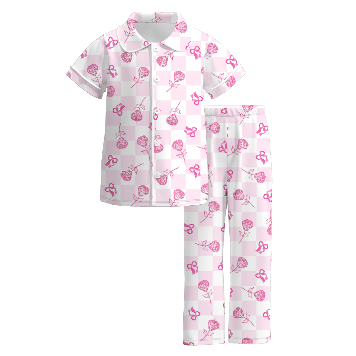 (Pre Order)Girls Valentine's Day Print Pajamas