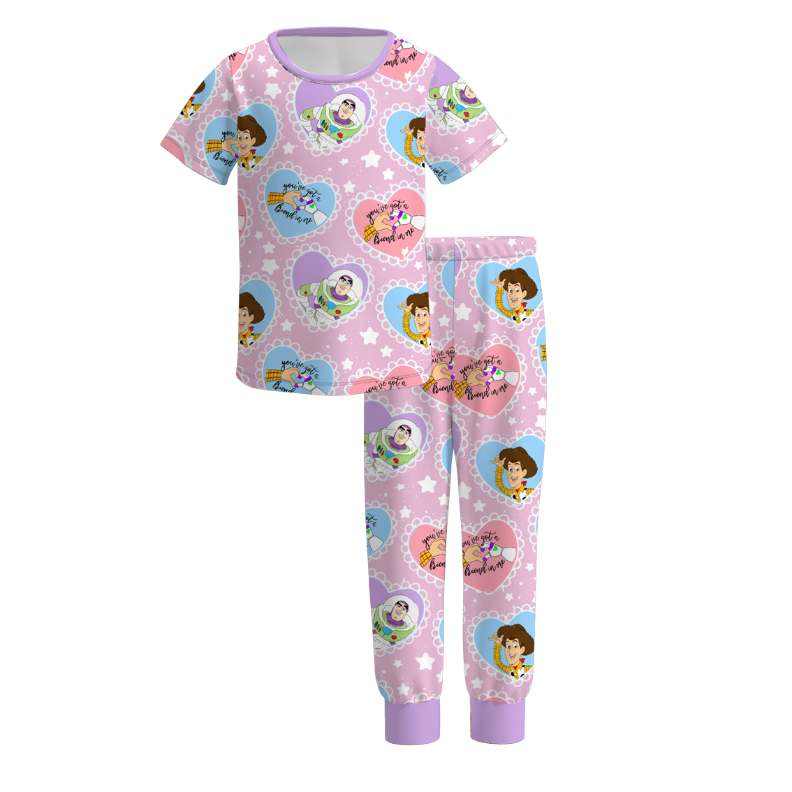 (Pre Order)Girls Valentine's Day Print Pajamas
