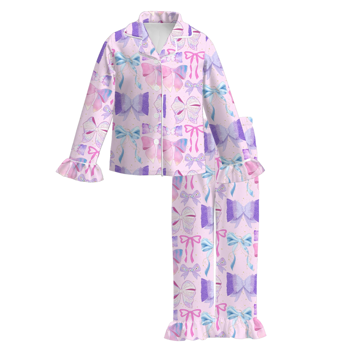 (Pre Order)Girls TS Print Pajamas
