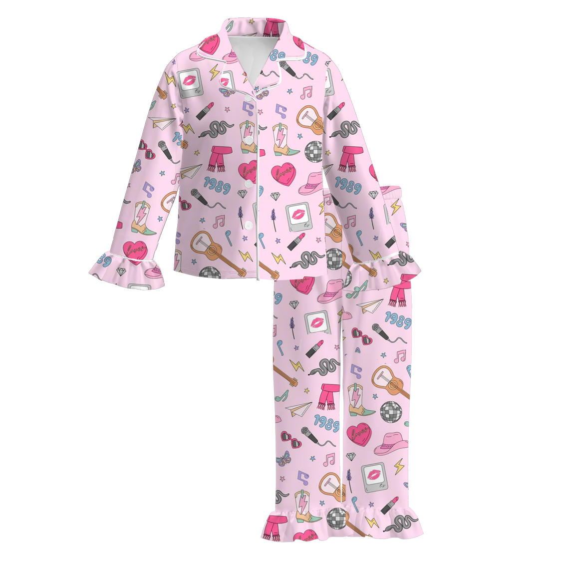 (Pre Order)Girls TS Print Pajamas