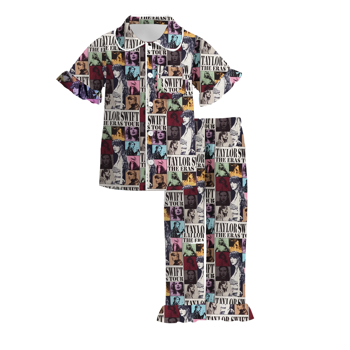 (Pre Order)Girls Spring and Summer TS Print Pajamas