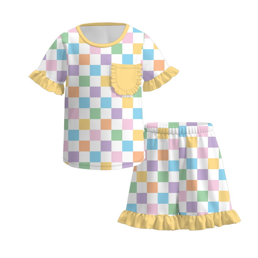 (Pre Order)Girls Spring and Summer Print Pajamas
