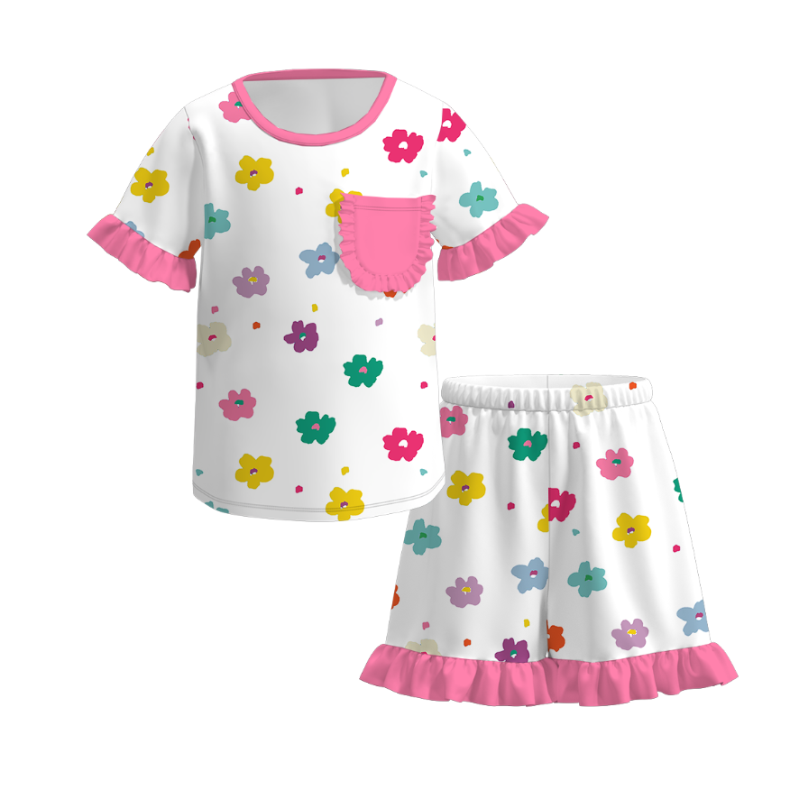 (Pre Order)Girls Spring and Summer Print Pajamas