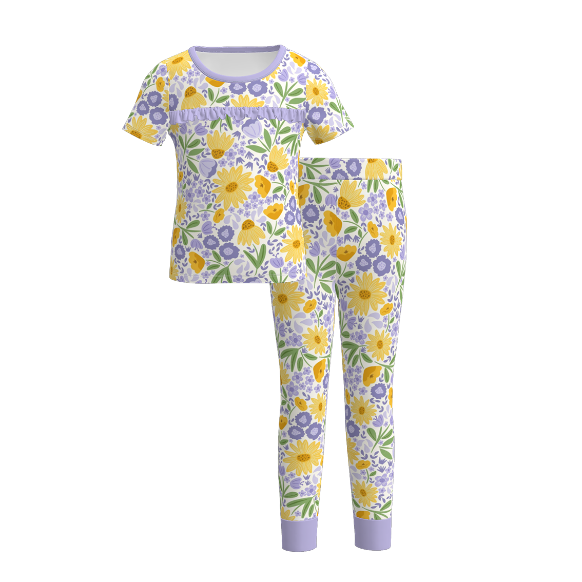 (Pre Order)Girls Easter Bunny Print Pajamas