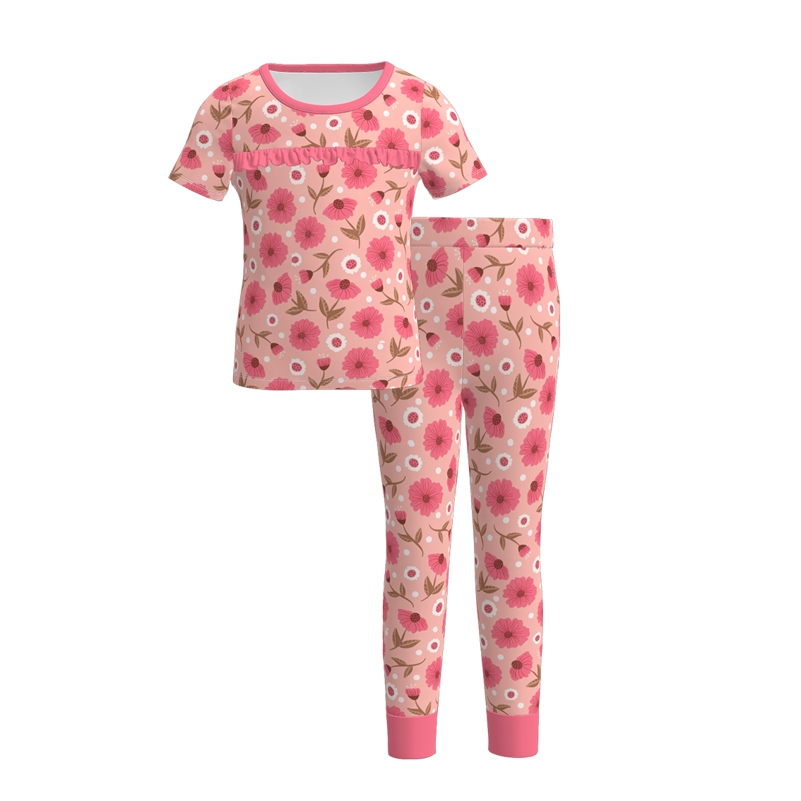 (Pre Order)Girls Easter Bunny Print Pajamas