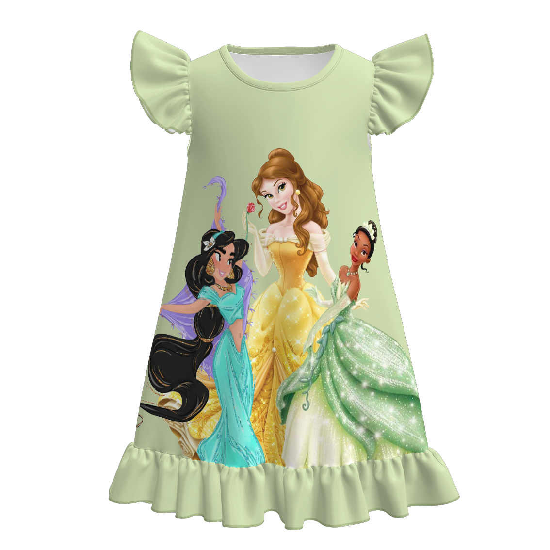 (Pre Order)Girls Spring and Summer Cartoon&Princess Print Pajamas