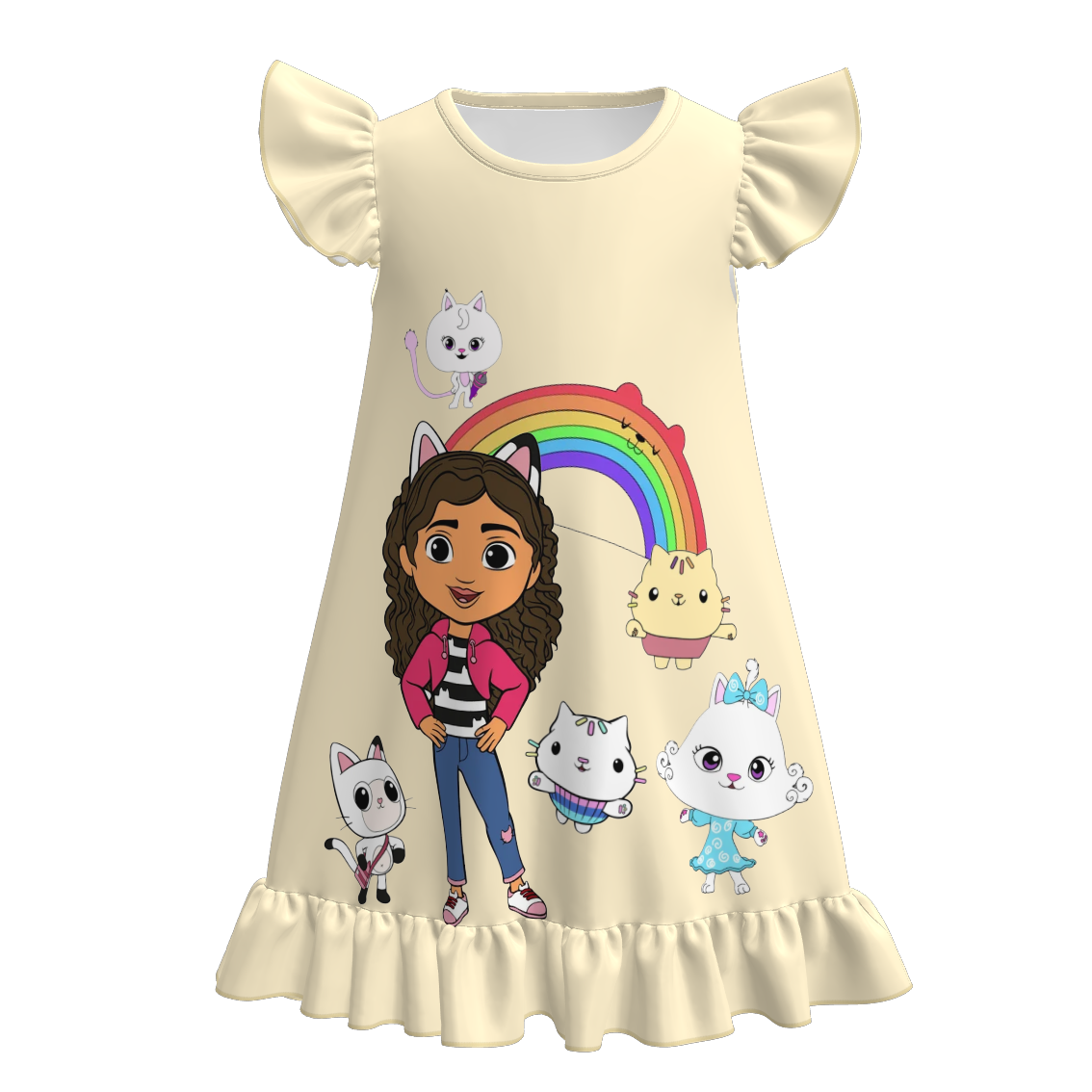 (Pre Order)Girls Spring and Summer Cartoon&Princess Print Pajamas