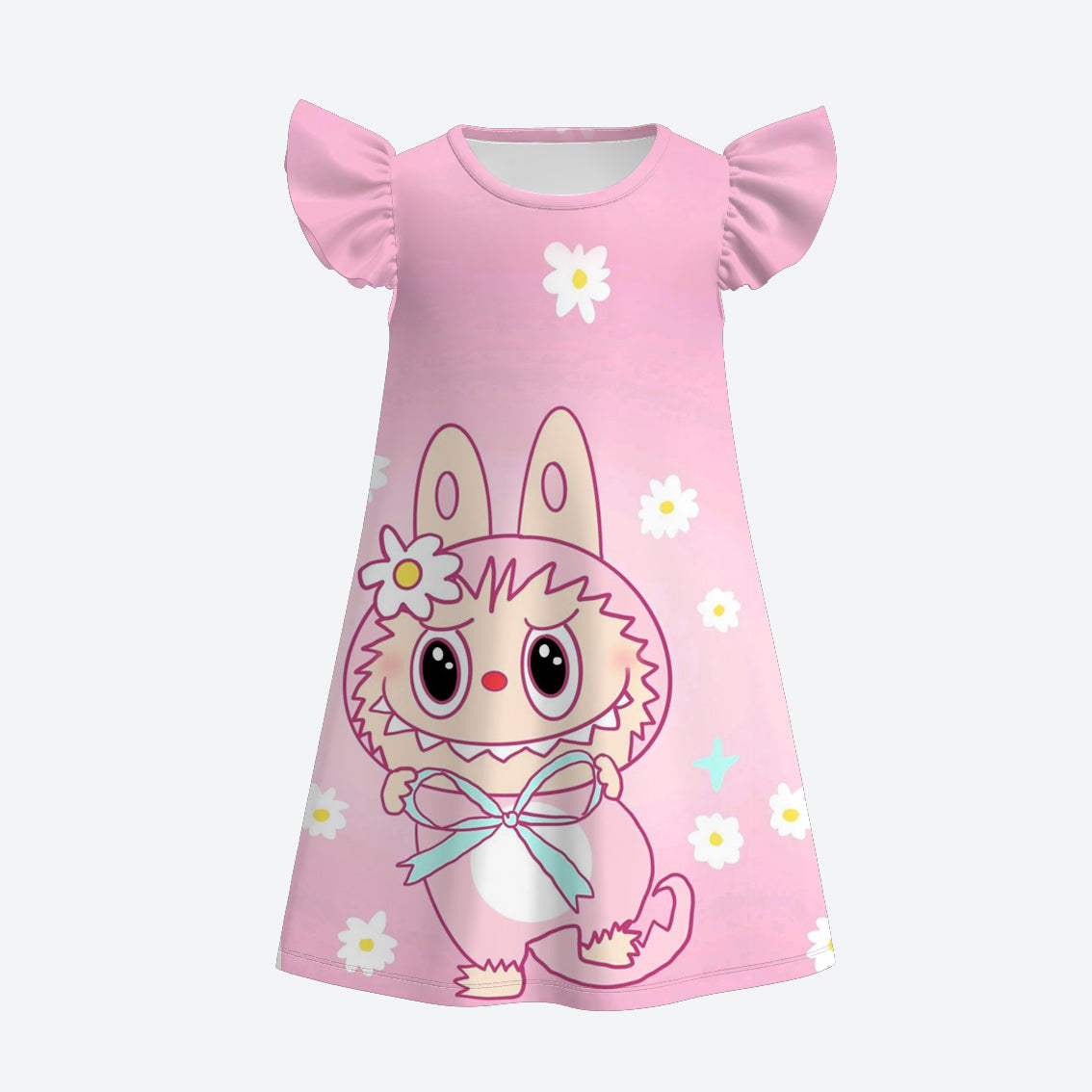 (Pre Order)Girls Spring and Summer Cartoon Print Pajamas