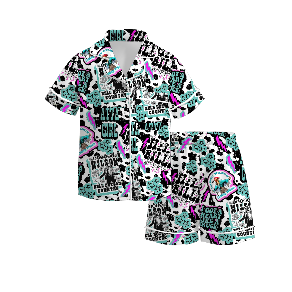 (Pre Order)Girls Spring and Summer Character Print Pajamas