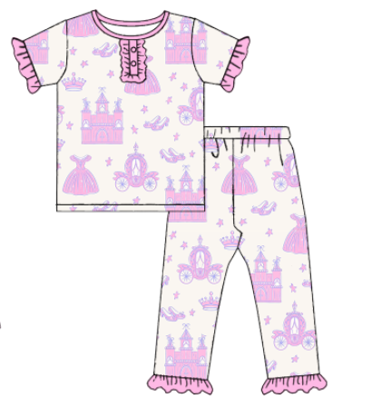 (Pre Order)Sisters Spring and Summer Princess Embroidery Smocked Dress,Romper&Set