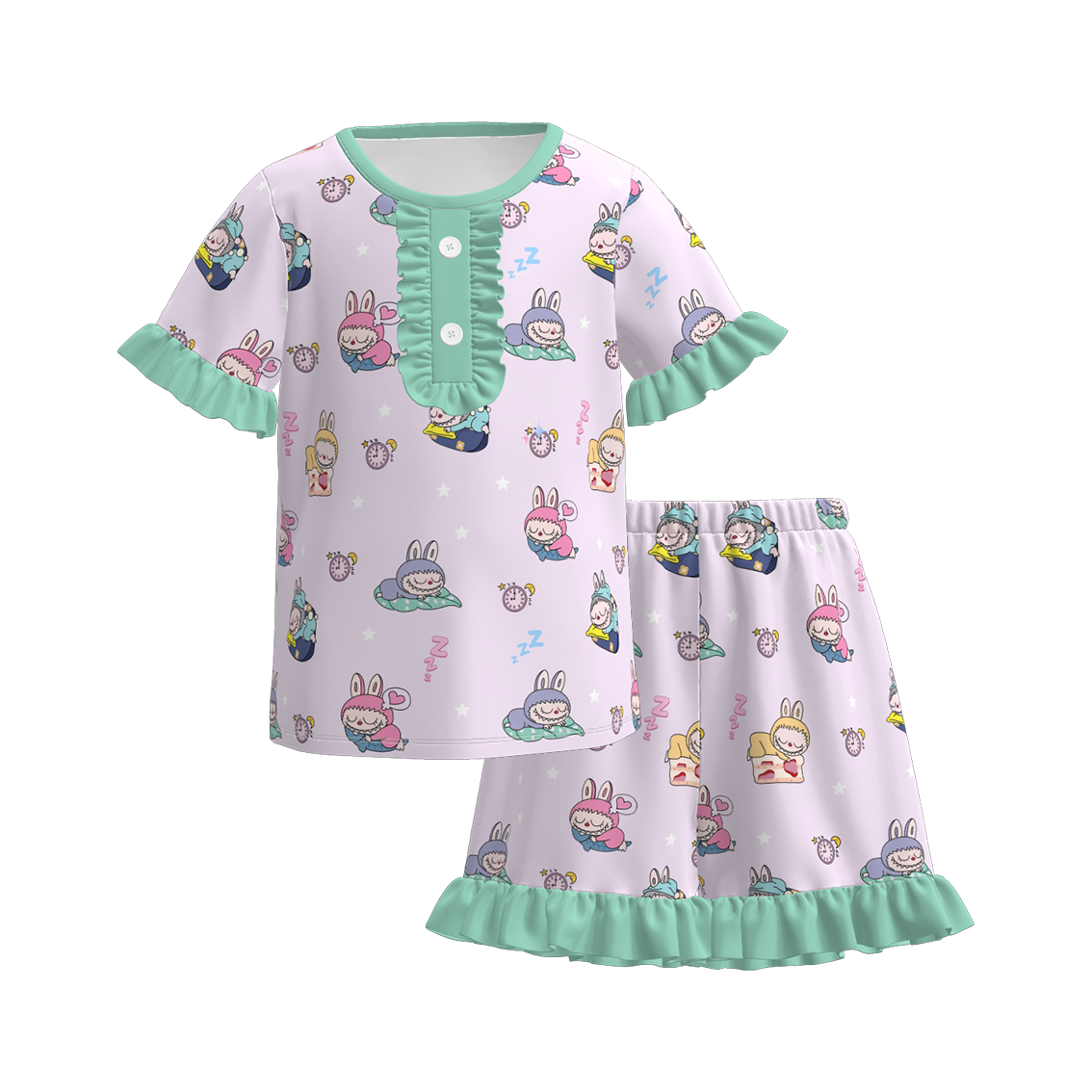 (Pre Order)Family Spring&Summer Print Dress,Set,Pajamas&Romper