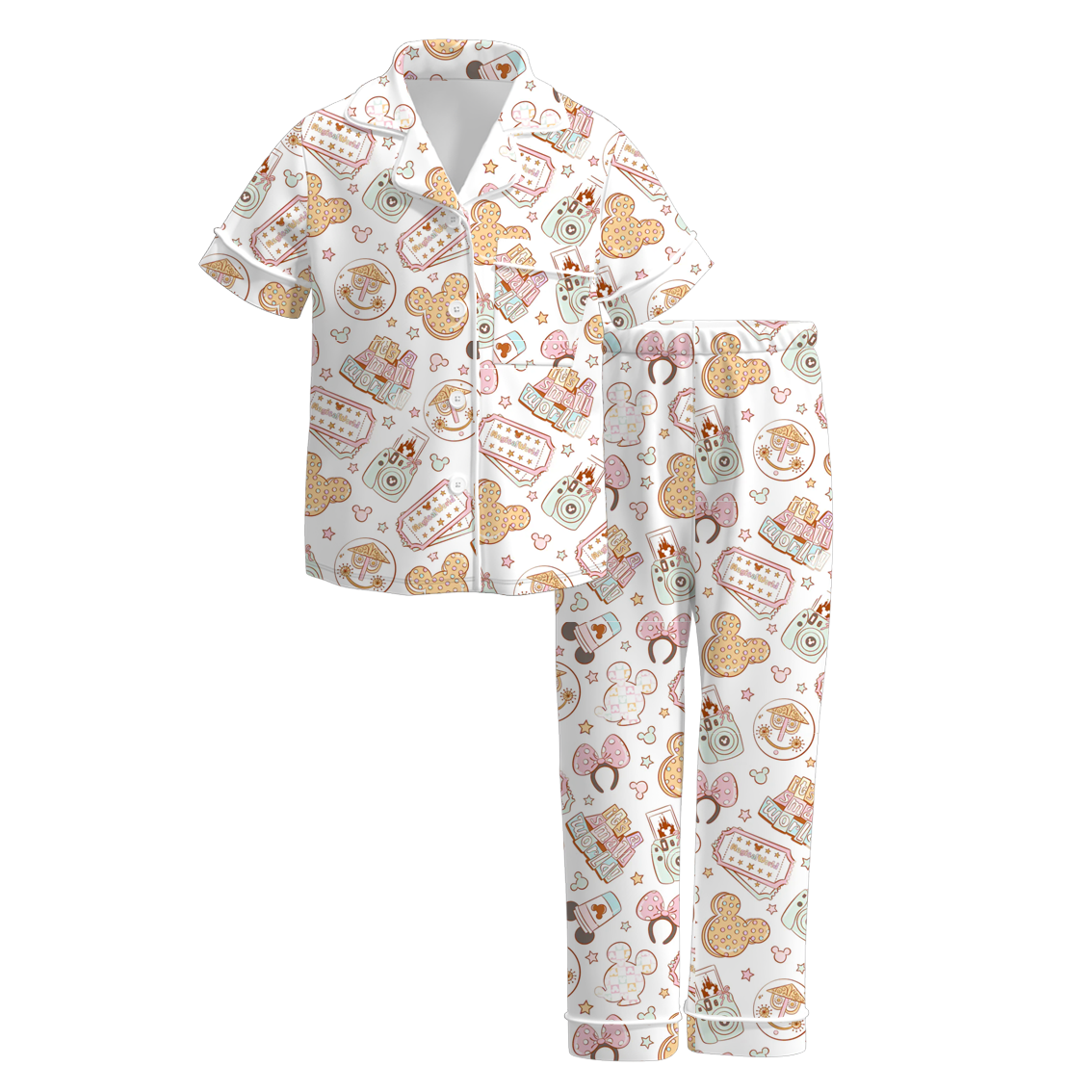 (Pre Order)Girls Spring and Summer Cartoon Print Set&Pajamas