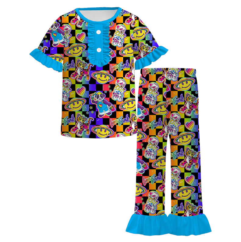 (Pre Order)Family Fall Cartoon Print Dress,Set,Pajamas&Romper