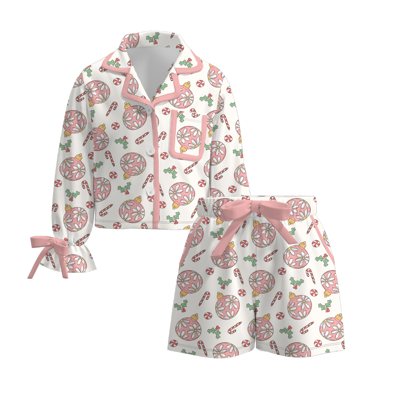 (Pre Order)Sisters Merry Christmas Embroidery Smocked Dress,Pajamas&Romper