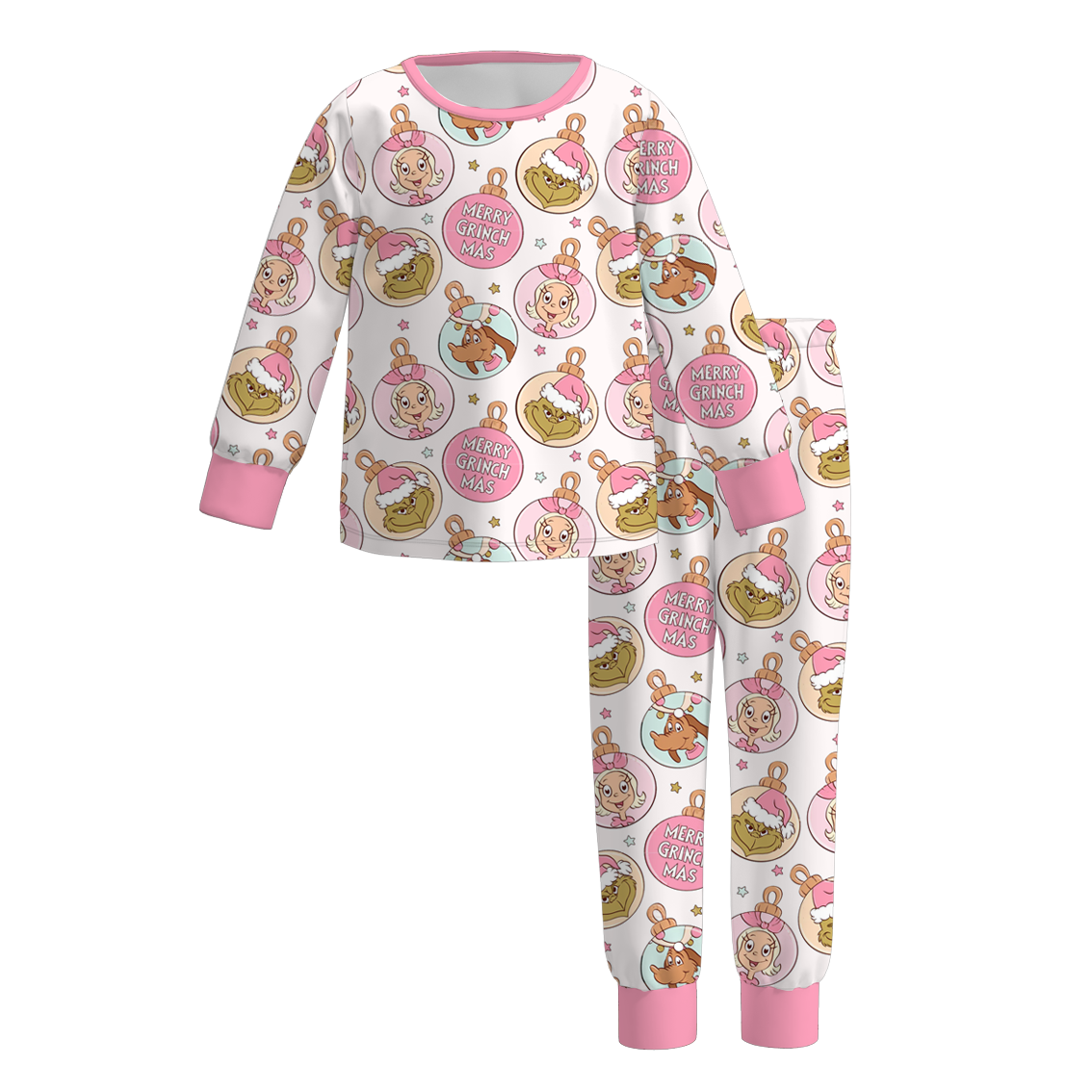 (Pre Order)Sisters Christmas Princess Print Dress,Pajamas&Pants
