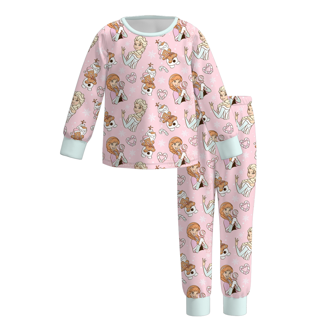(Pre Order)Sisters Christmas Princess Print Dress,Pajamas&Pants