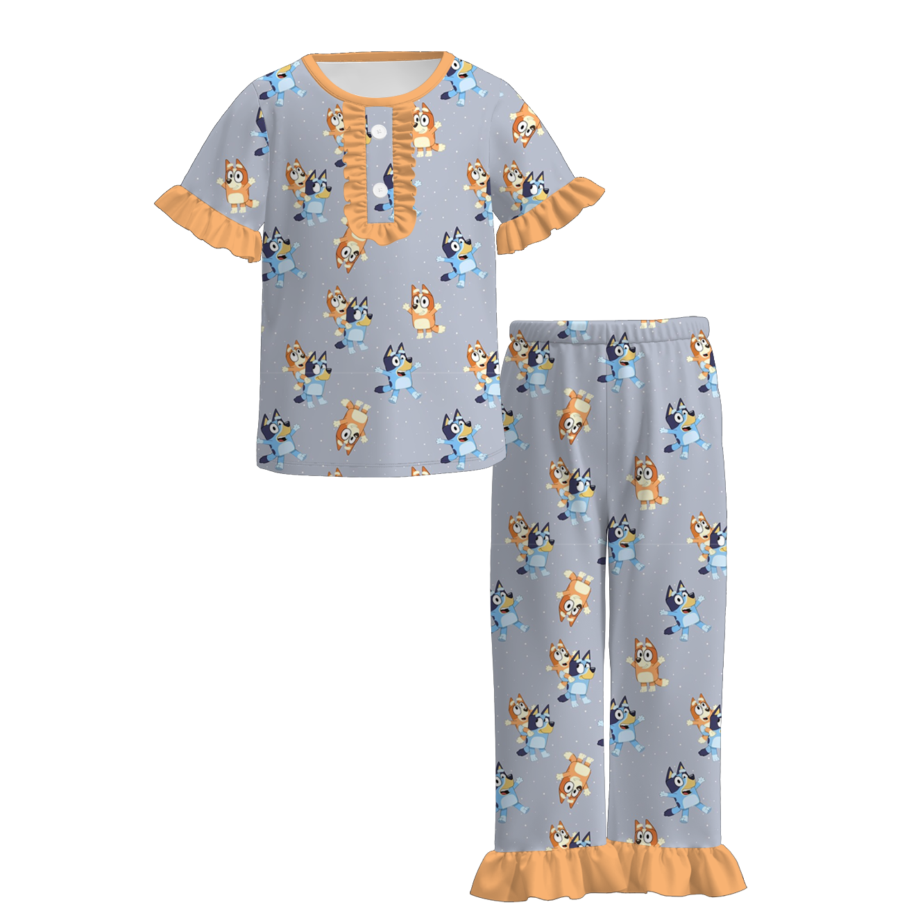 (Pre Order)Girls Fall&Winter Cartoon Print Pajamas