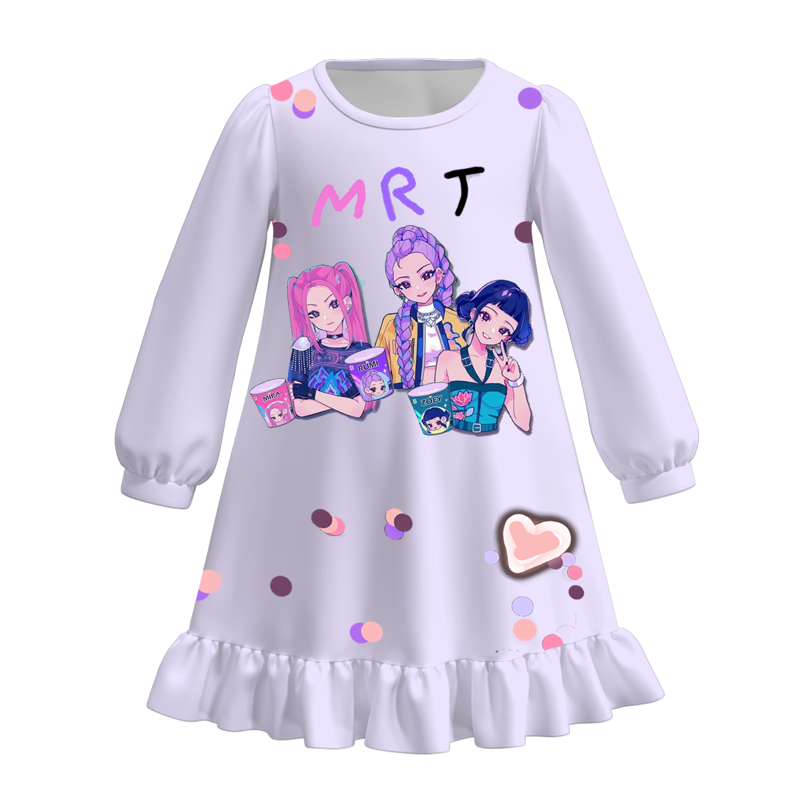 (Pre Order)Girls Movie Character Print Pajamas,Pants&Top