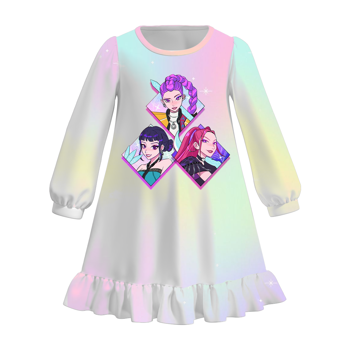 (Pre Order)Girls Movie Character Print Pajamas,Pants&Top
