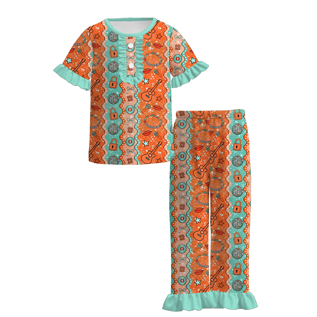 (Pre Order)Family TS Showgirl Print Dress,Set,Pants&Top