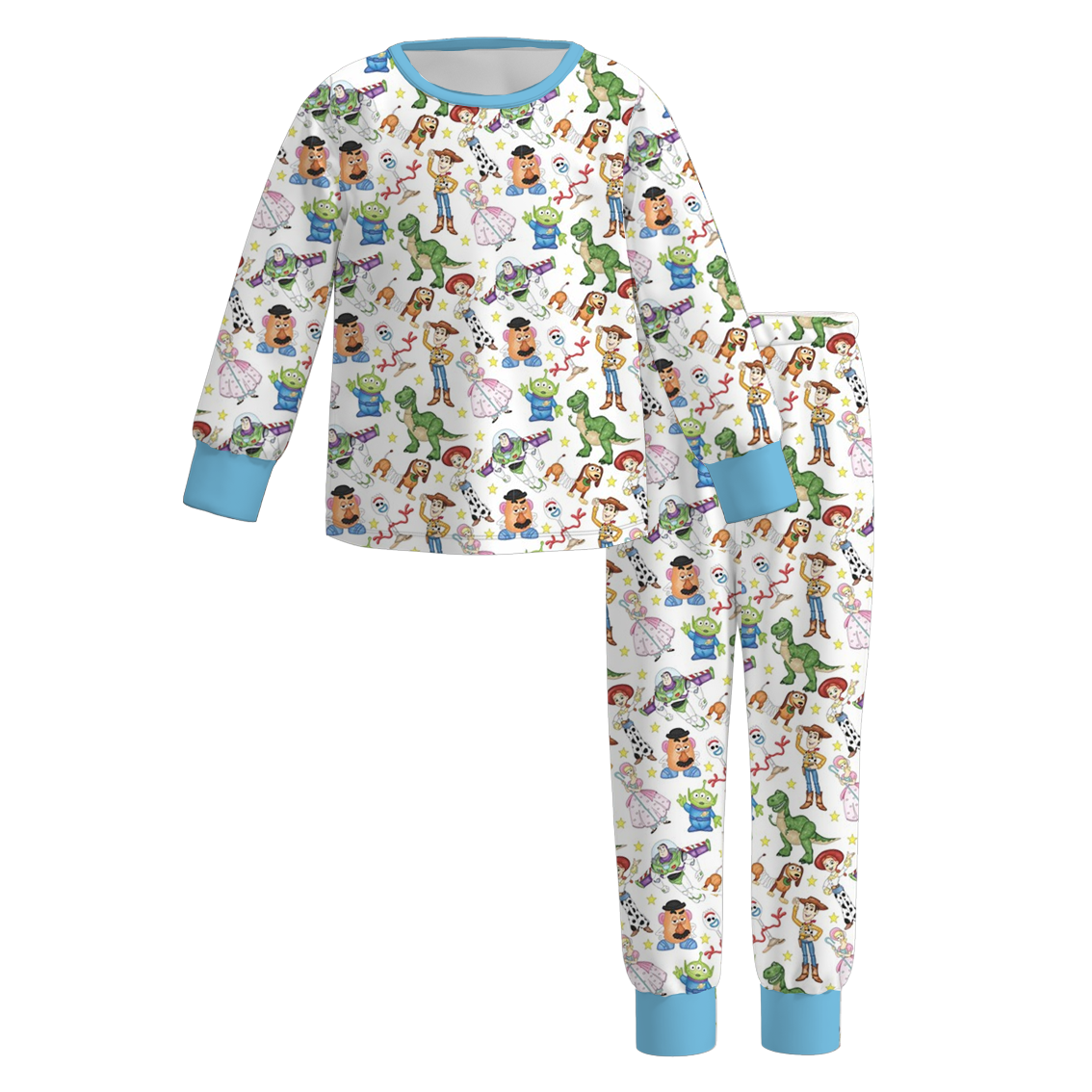 (Pre Order)Girls Christmas Magical World Print Pajamas