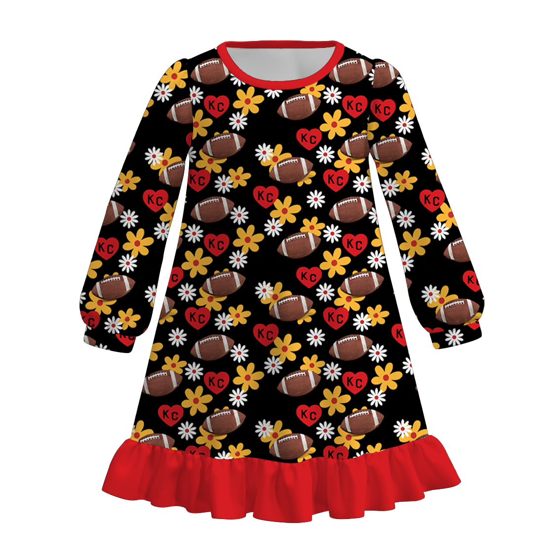 (Pre Order)Girls TS Print Pajamas Dress